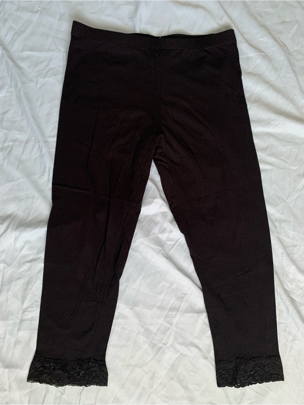 Apt. 9 Black Girls' Lace-Hem Leggings